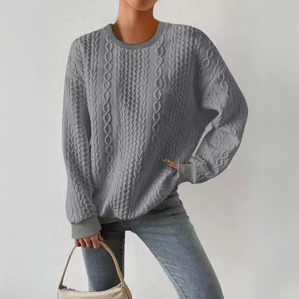 Casual crew neck sweatshirt