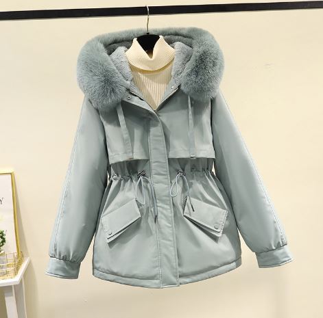 WOLFF - Oversizewd-Baumwolljacke mit Samtfutter