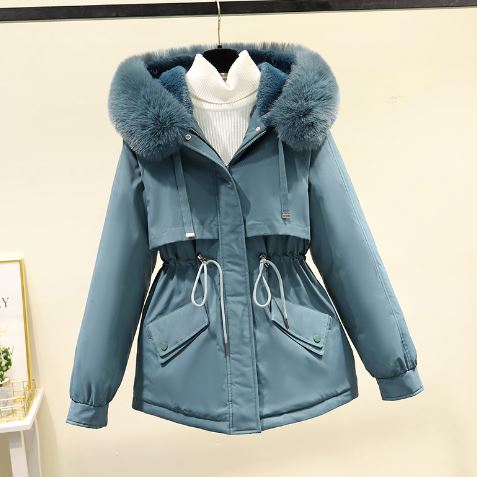 WOLFF - Oversizewd-Baumwolljacke mit Samtfutter