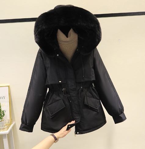 WOLFF - Oversizewd-Baumwolljacke mit Samtfutter