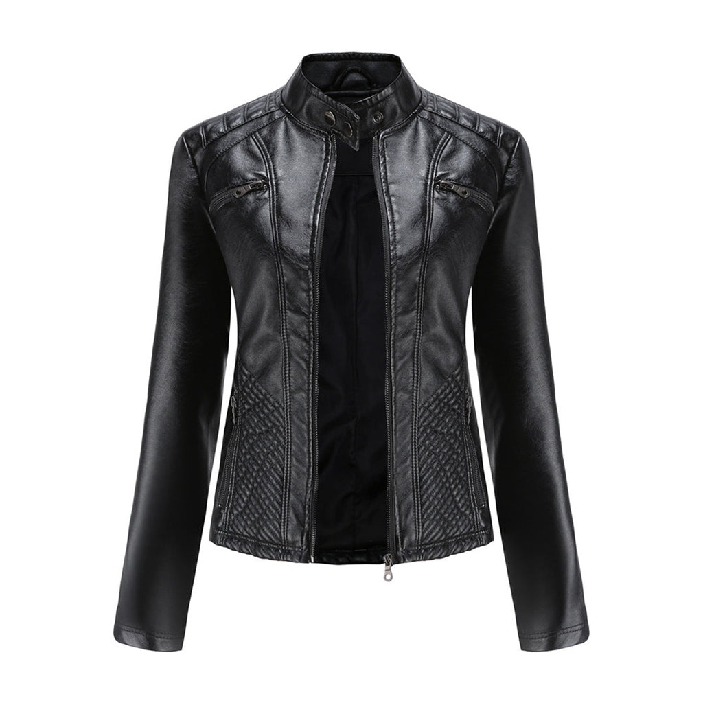 Leder Biker Jacke