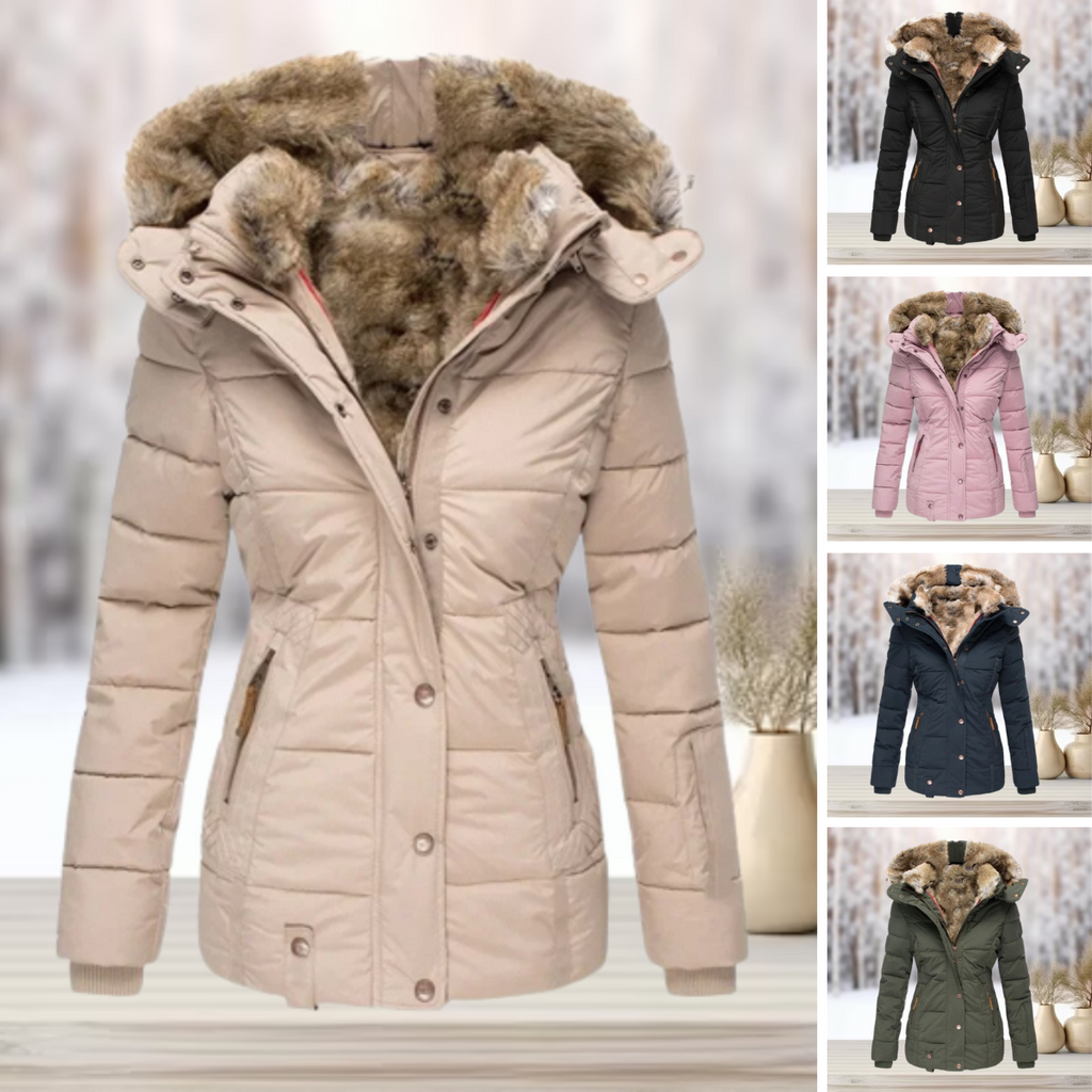 WOLFF | Elegante Winterjacke mit Pelz und Kapuze