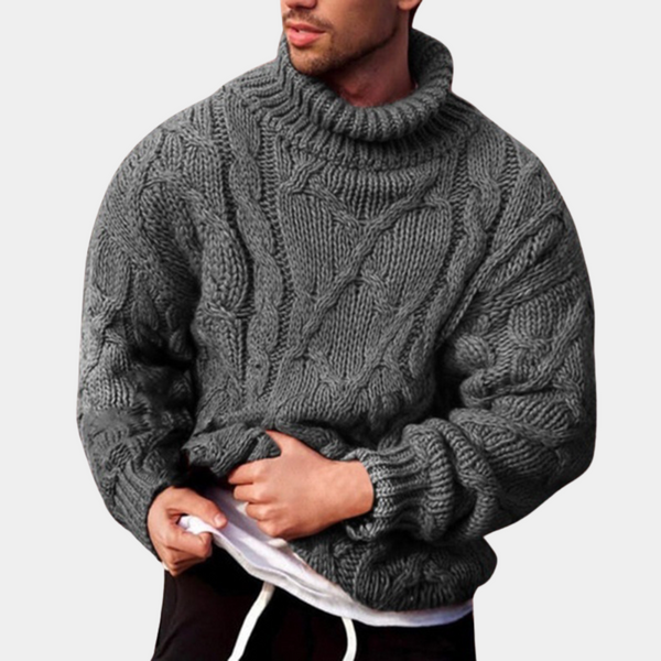 Wolff | Gestrickter Winterpullover mit Kragen für Herren