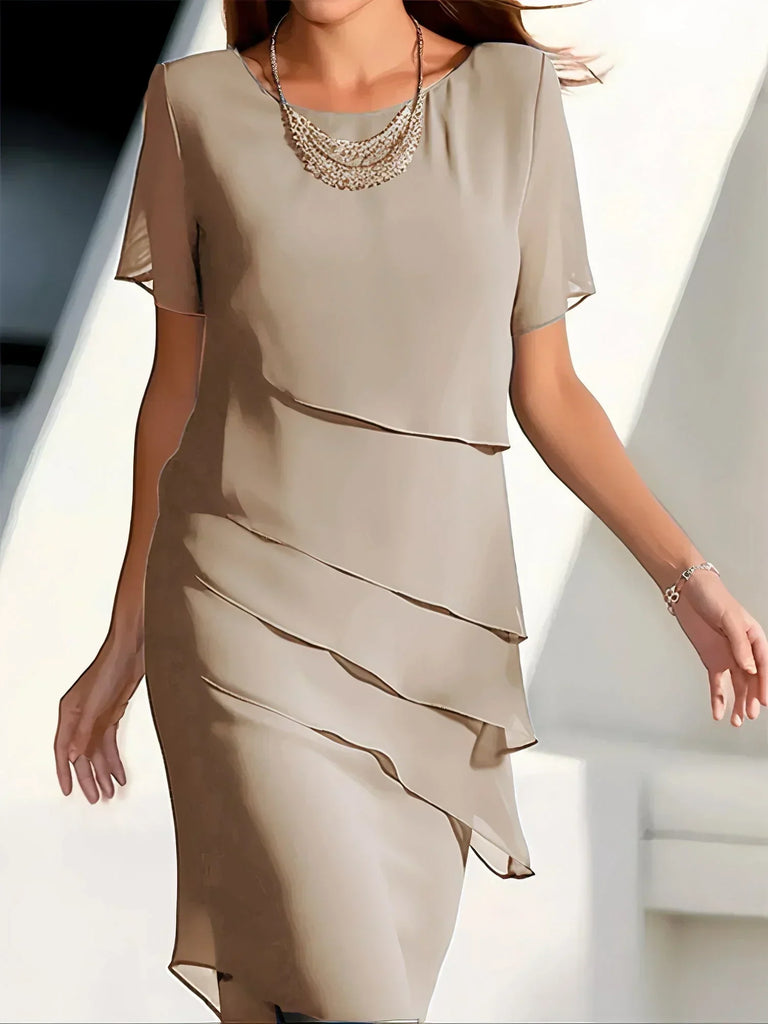 Elegant Dress with Tummy Coverage