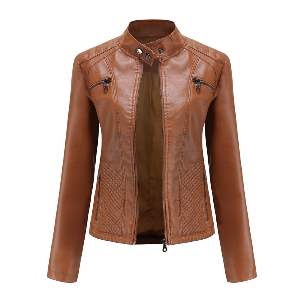 Leder Biker Jacke