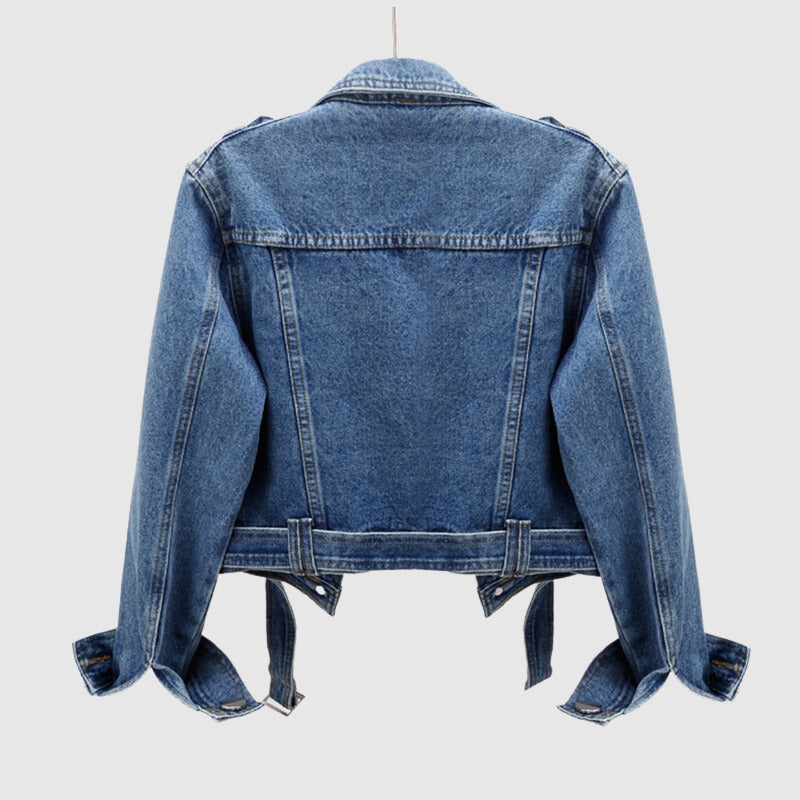 WOLFF - Stylische Cropped Denim Jacke