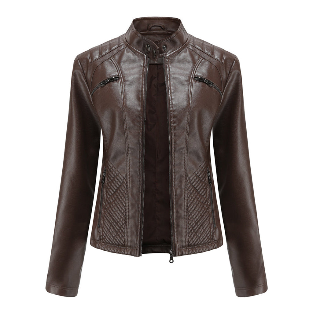 Leder Biker Jacke