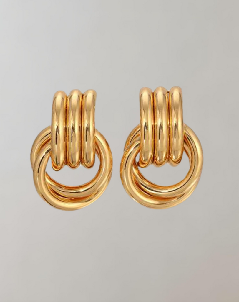 Wolff - Elegantes Ohrringe mit Mini Knoten | Ohrstecker im Gold und Silber