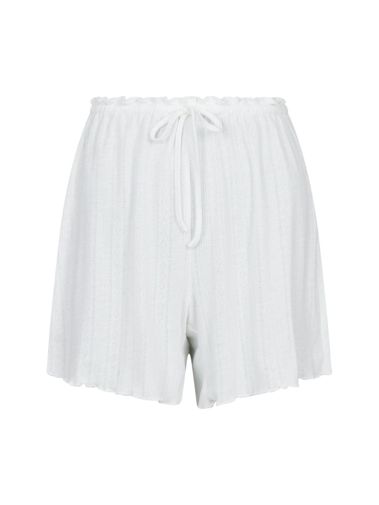 Pointelle Shorts in White