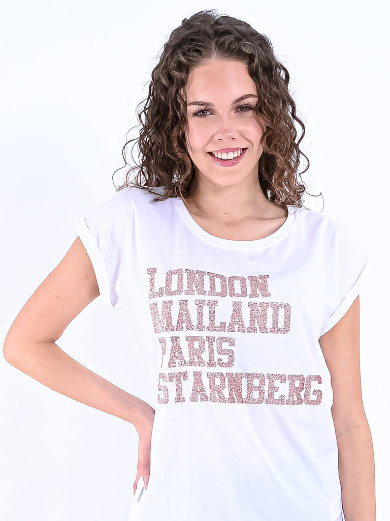 Wolff-Shirt  London Mailand Paris Starnberg Gold