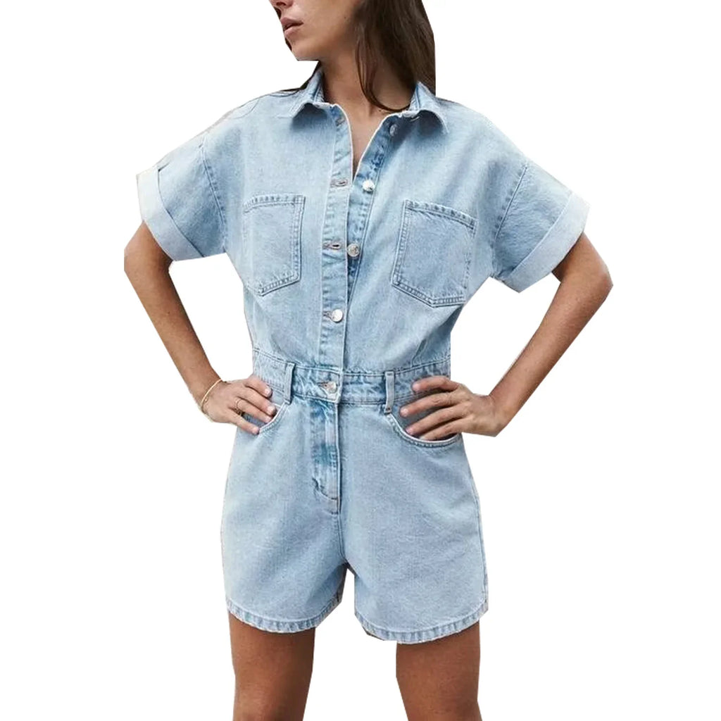 Lässiger Damen-Denim-Jumpsuit