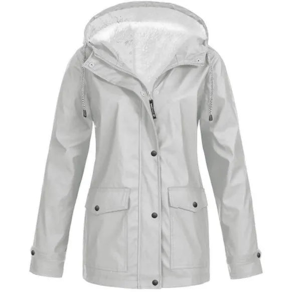 und wasserdichte Outdoor-Jacke mit Fleece-Futter