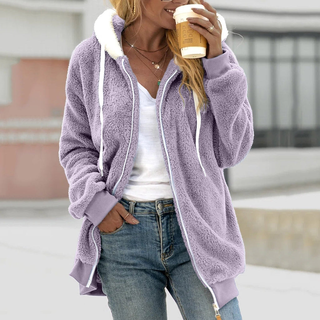 Wolff Fleece cardigan | Kuscheliger Kapuzenjacke für Frauen