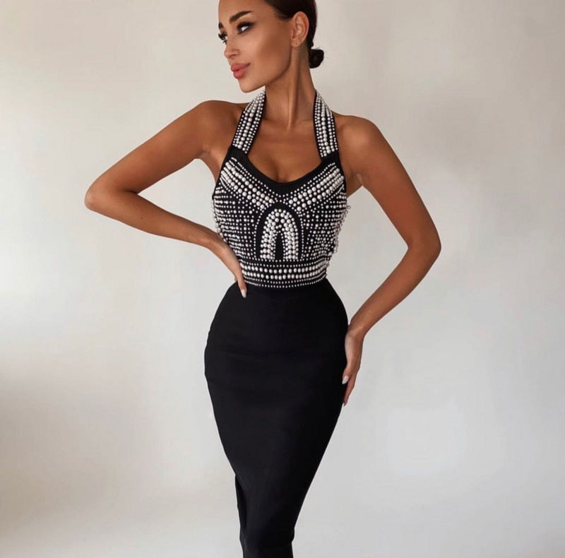 Wolff - Bodycon Kleid mit Perlen