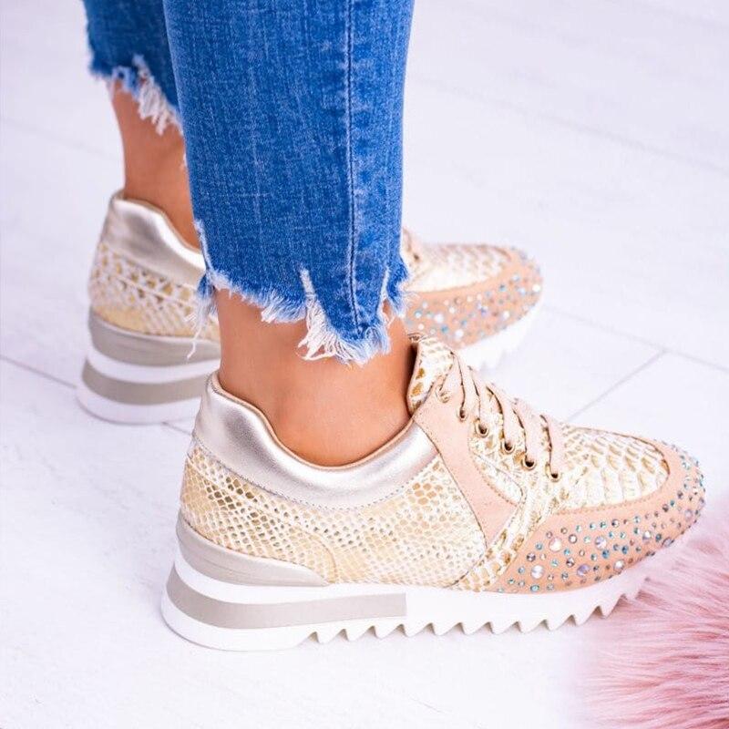 Wolff Gold Sneakers | Elegante goldfarbene bequeme Damenschuhe