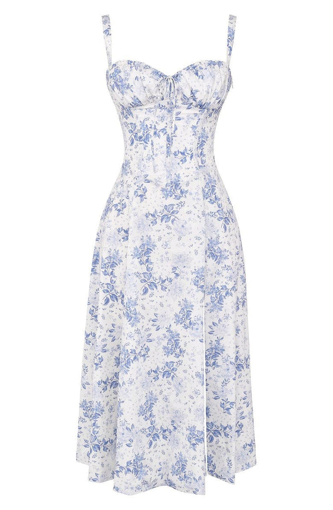 Wolff Floral Kleid | Elegant sommer sleeveless Midi Frauenkleid