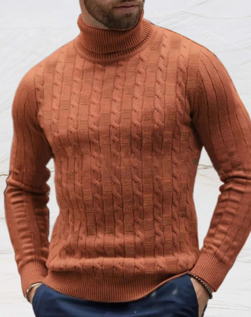 Wolff - Schmal geschnittener Strickpullover mit Rollkragen