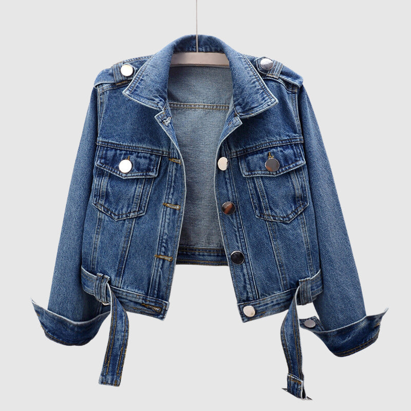 WOLFF - Stylische Cropped Denim Jacke