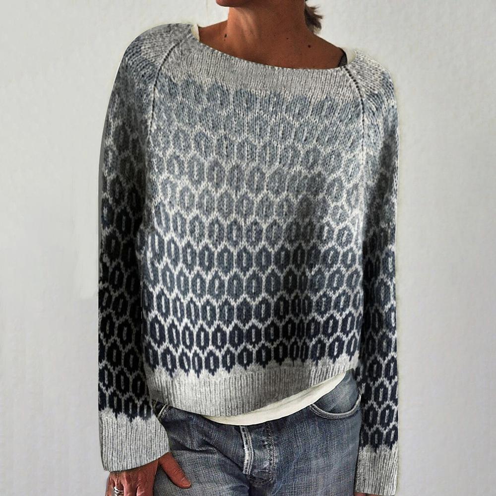 Noria™ - Grauer Pullover mit Details