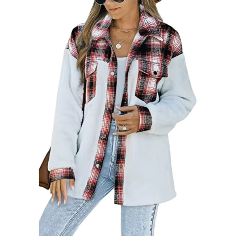 Casual checkered winter coat