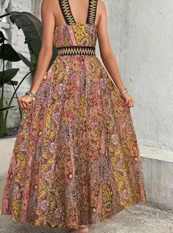 Wolff | Damen Boho Maxi Kleid