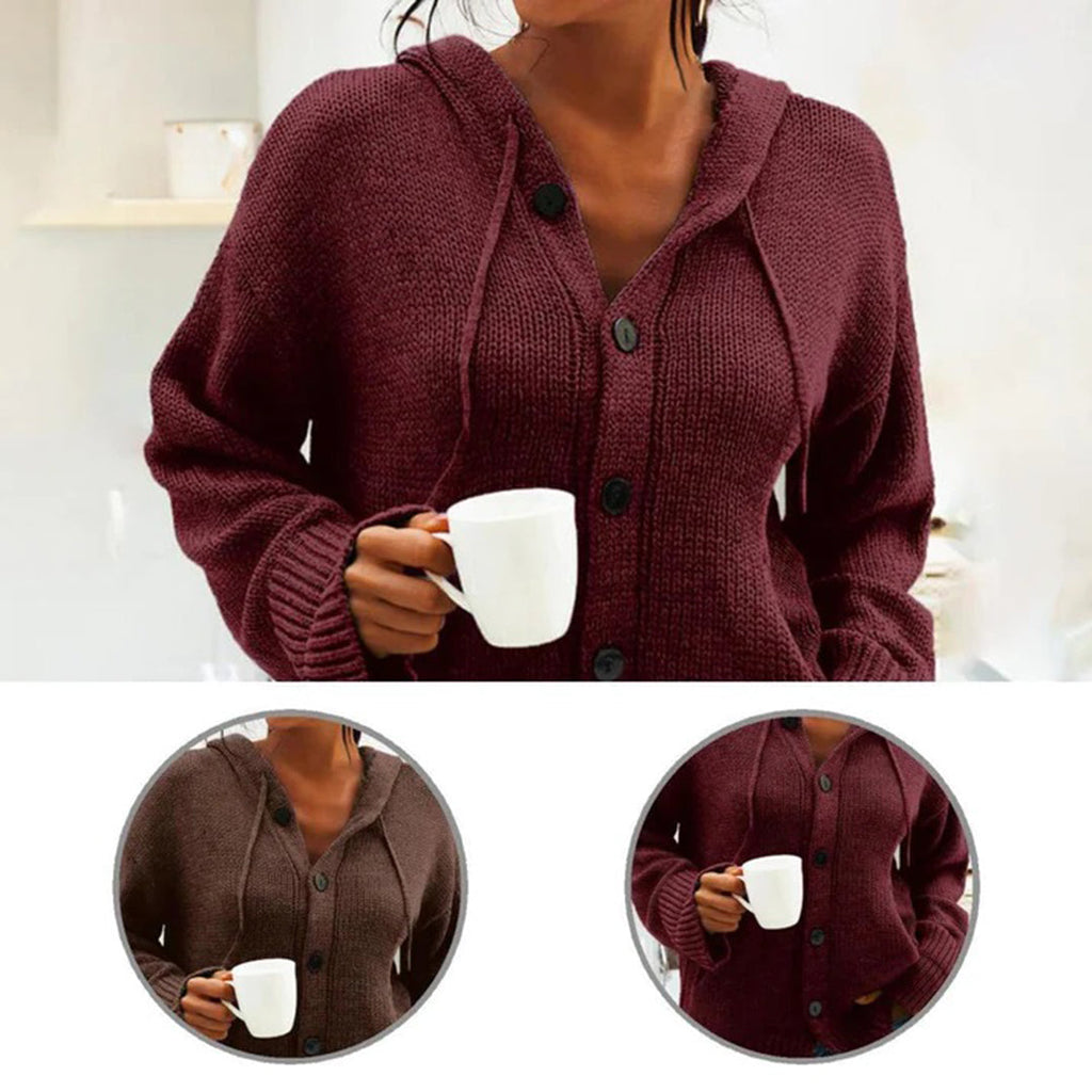 MIA™ - Strickjacke mit Kapuze und Kordelzug