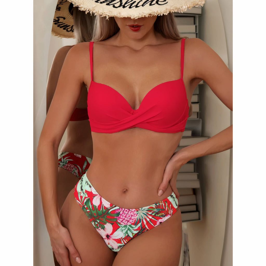 WOLFF-in-1-Bikini-Set mit Blumenmuster (Bestseller)