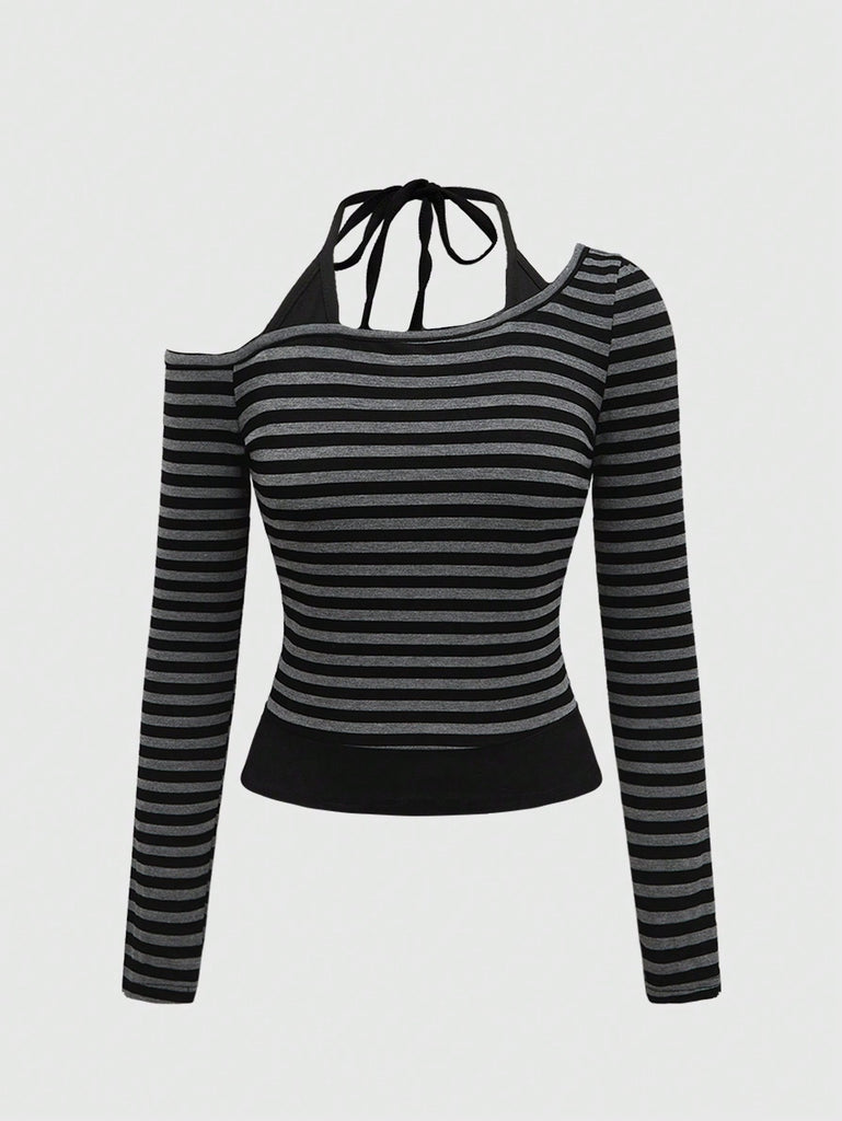 Damen modisches Langarmshirt mit schulterfreier Optik von WOLFF