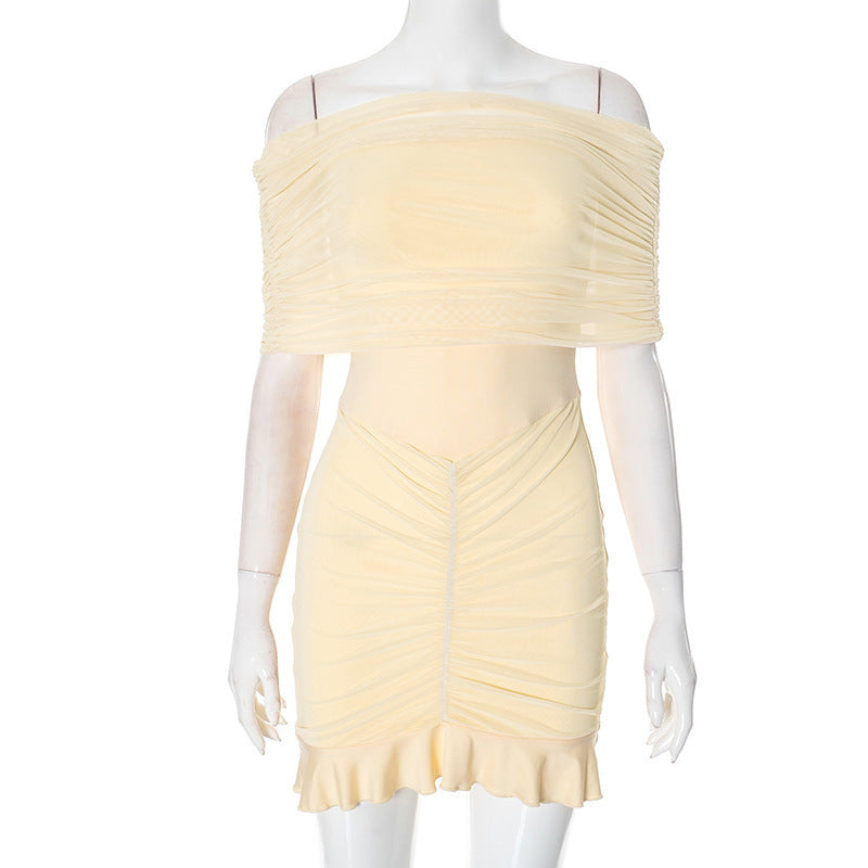 Damen Mini Kleid im eleganten Off-Shoulder-Design mit Raffung WOLFF