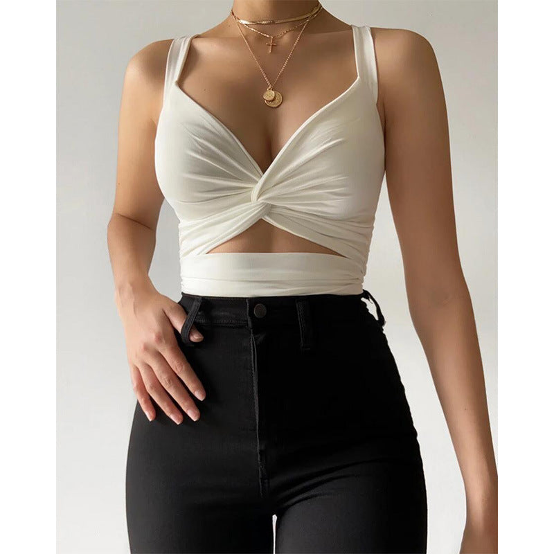 Damen Crop-Top mit innovativem Wickeldesign und figurbetontem Schnitt WOLFF