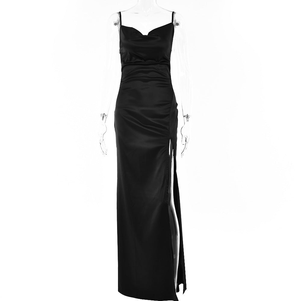 Damen Langes Abendkleid mit elegantem Herzausschnitt und Schlitz WOLFF