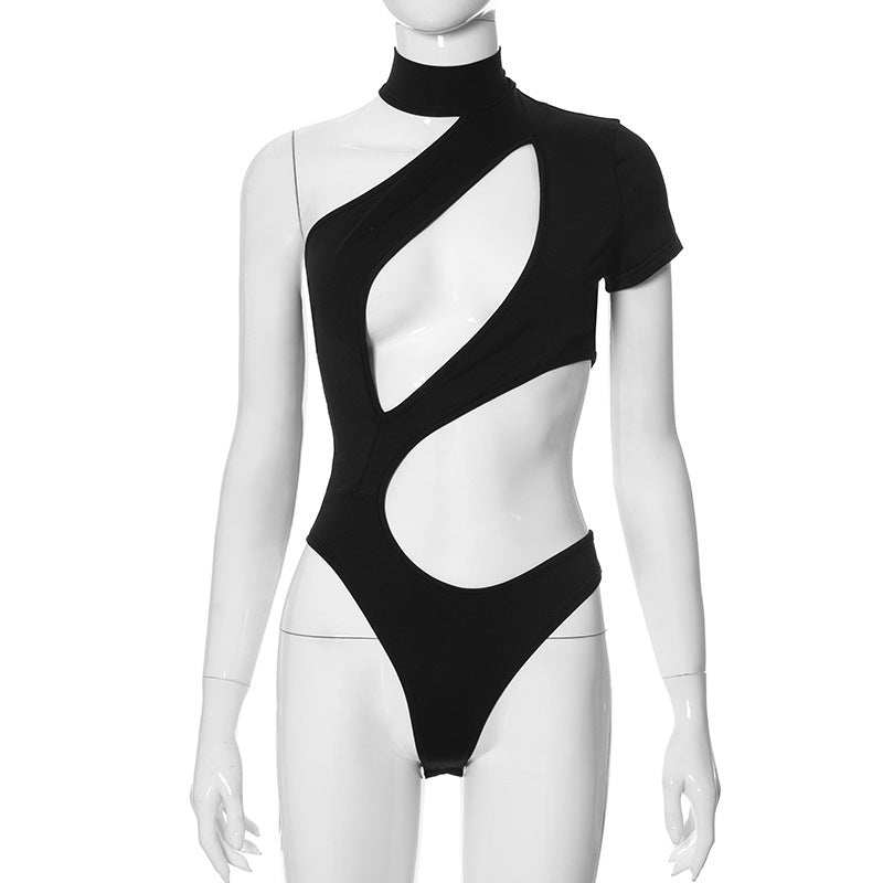 Damen einteiliger Badeanzug mit asymmetrischem Cut-Out-Design WOLFF
