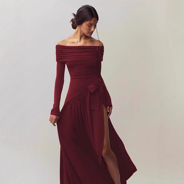 Damen Maxikleid mit asymmetrischem Schnitt und voluminösem Drapé WOLFF