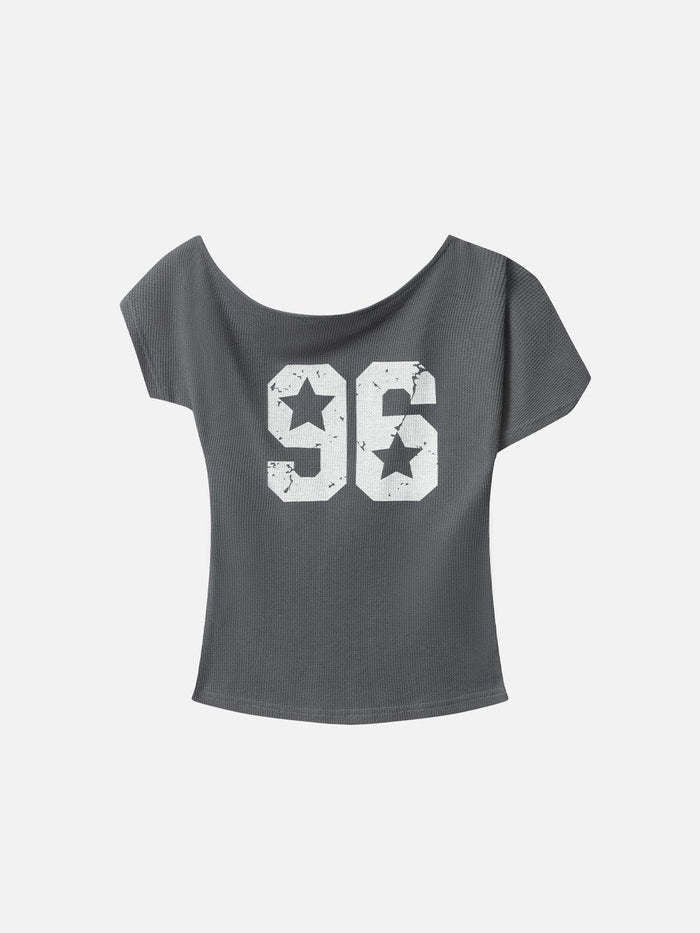 Damen lässiges Oversized T-Shirt mit Rundhalsausschnitt und kreativem Druck WOLFF