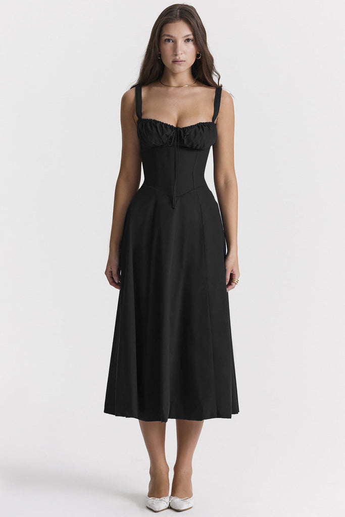 Wolff - Midi-Sommerkleid mit Schlitz