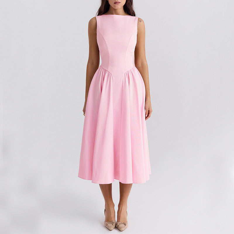 Damen Midi Kleid mit elegantem A-Linien-Schnitt und geschlossenen Schultern WOLFF