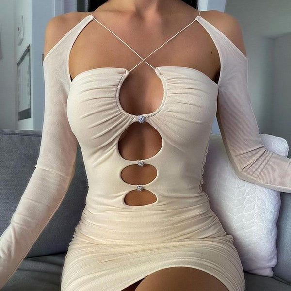 Damen Figurbetontes Kleid mit raffinierten Cut-Out-Details WOLFF