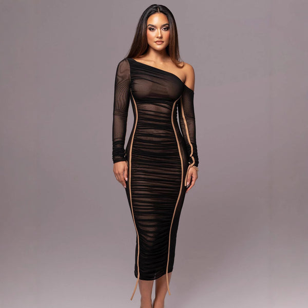 Damen Elegantes Wickelkleid mit asymmetrischen Details WOLFF