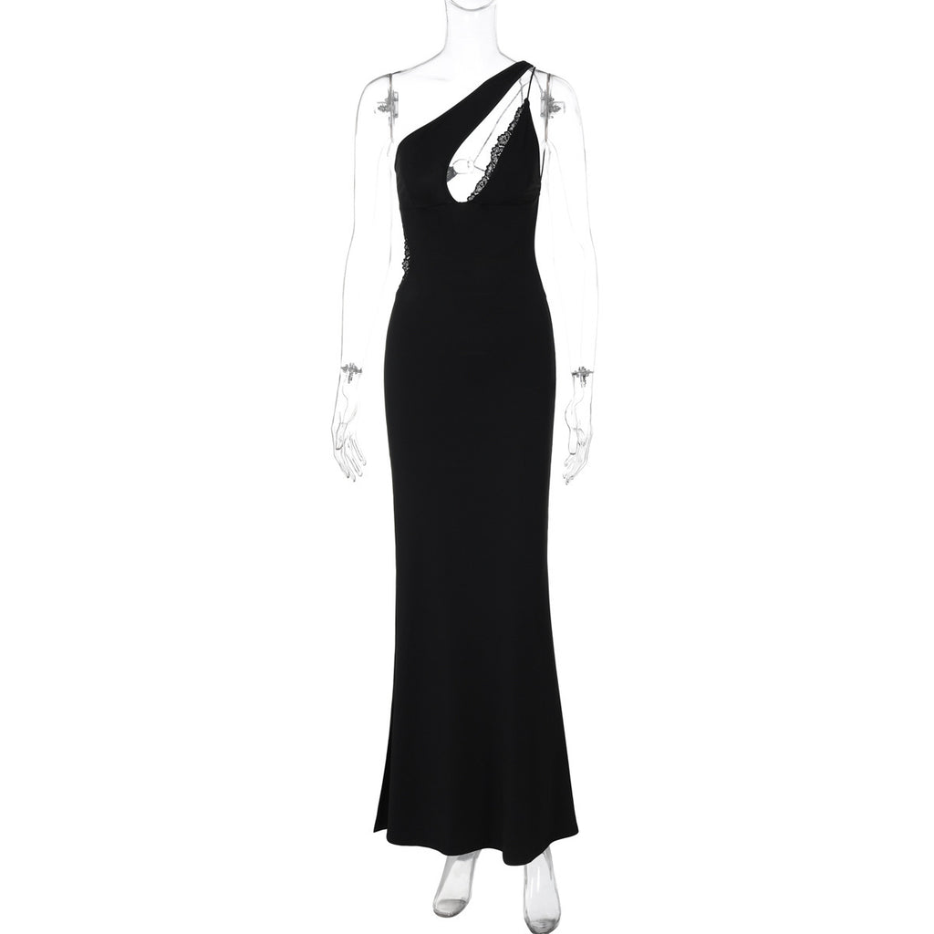 Damen Maxikleid mit asymmetrischem Schnitt und verführerischen Rüschendetails WOLFF