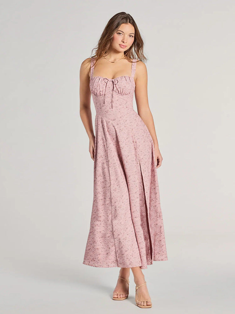 Damen Maximales Sommerkleid mit verstellbaren Spaghettiträgern und elastischem Oberteil WOLFF