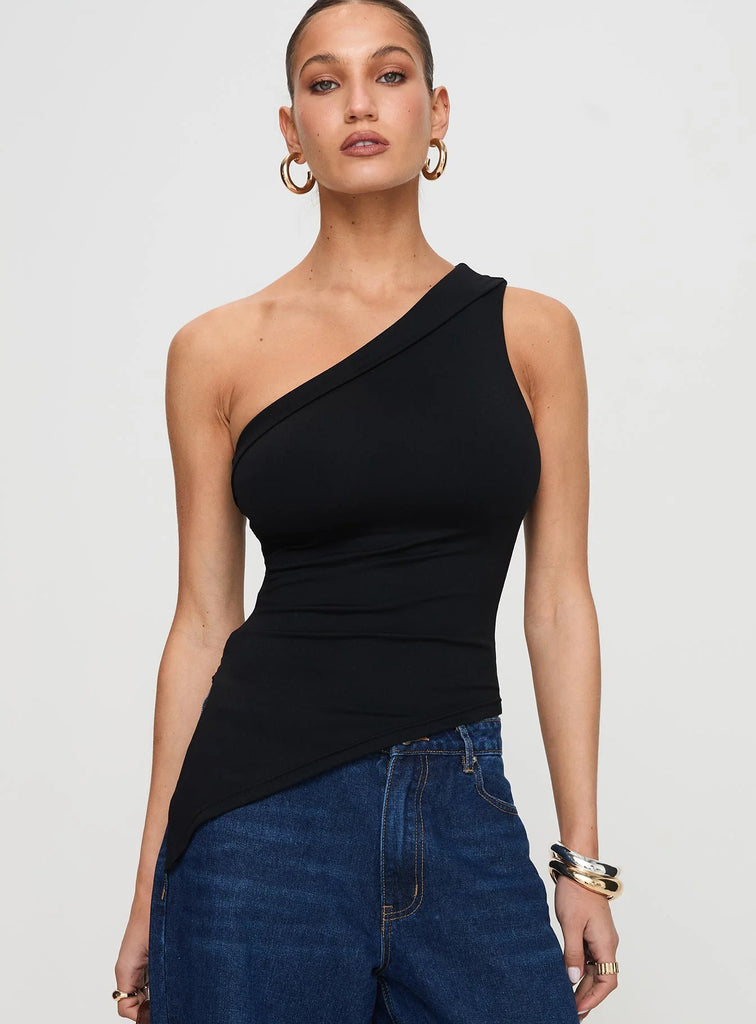 Damen asymmetrisches ärmelloses Top mit einzigartigem Design WOLFF
