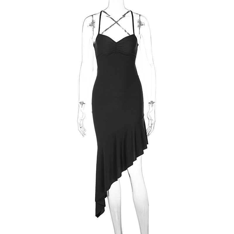 Damen Cocktailkleid mit asymmetrischem Saum und verstellbaren Trägern WOLFF