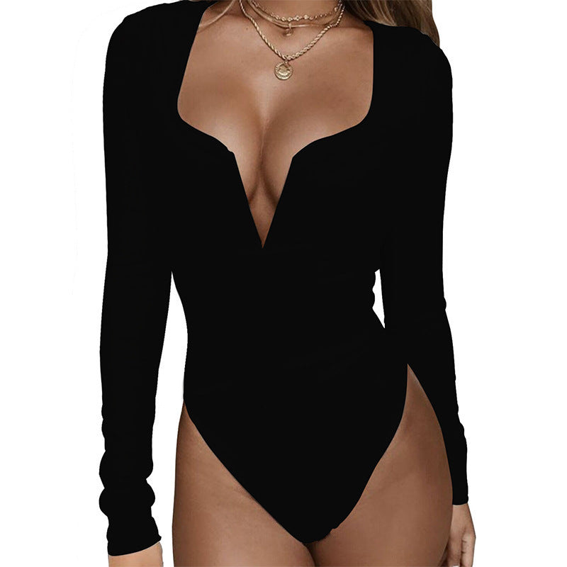 Damen Body mit tiefem V-Ausschnitt und langem Arm WOLFF