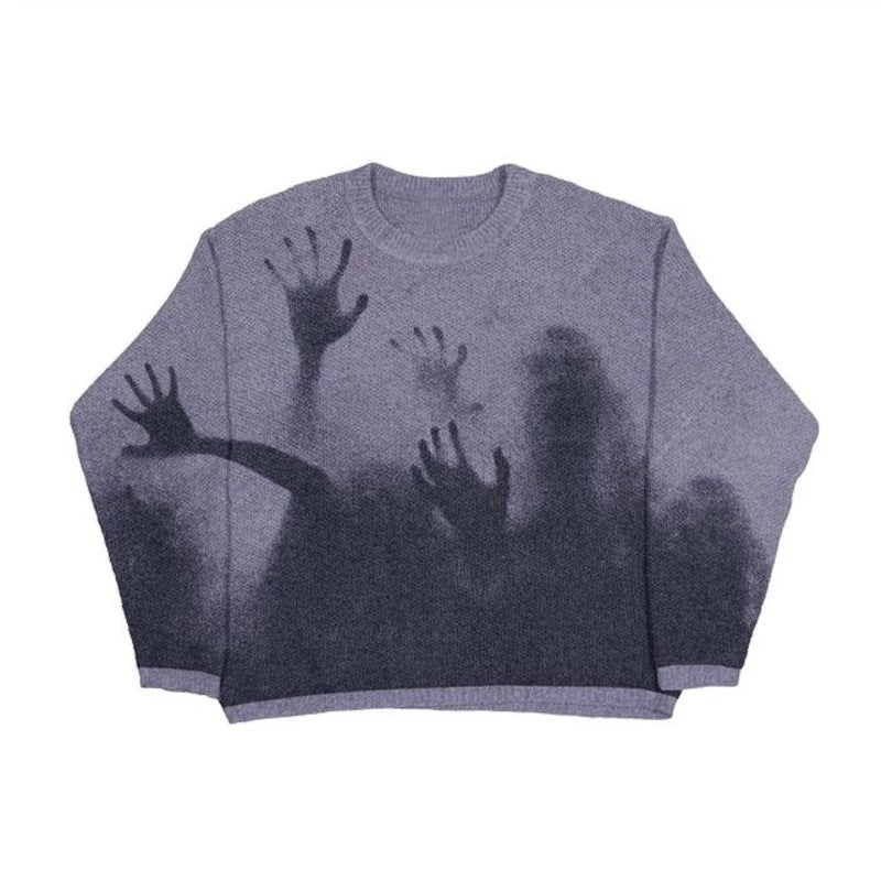 Damen Oversized Pullover mit kreativem Schattenmuster WOLFF