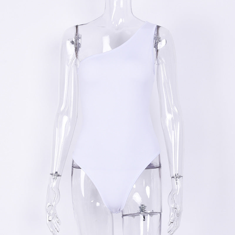 Femme asymmetrisches Tank-Top mit schmalen Trägern und elastischem Material WOLFF