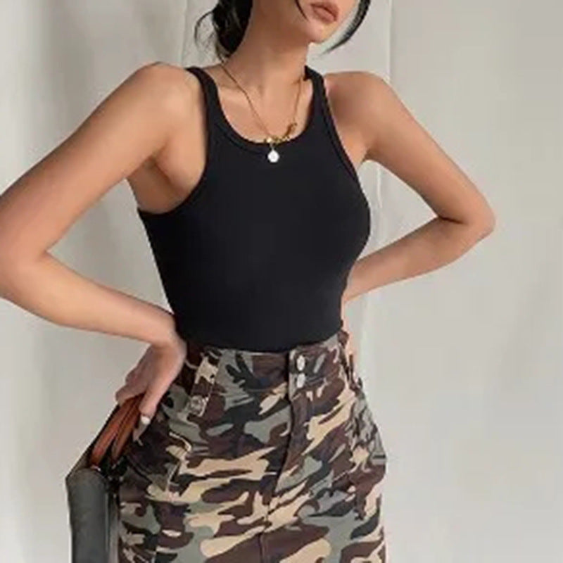 Damen ärmelloses Basic-Top aus luftigem Material WOLFF