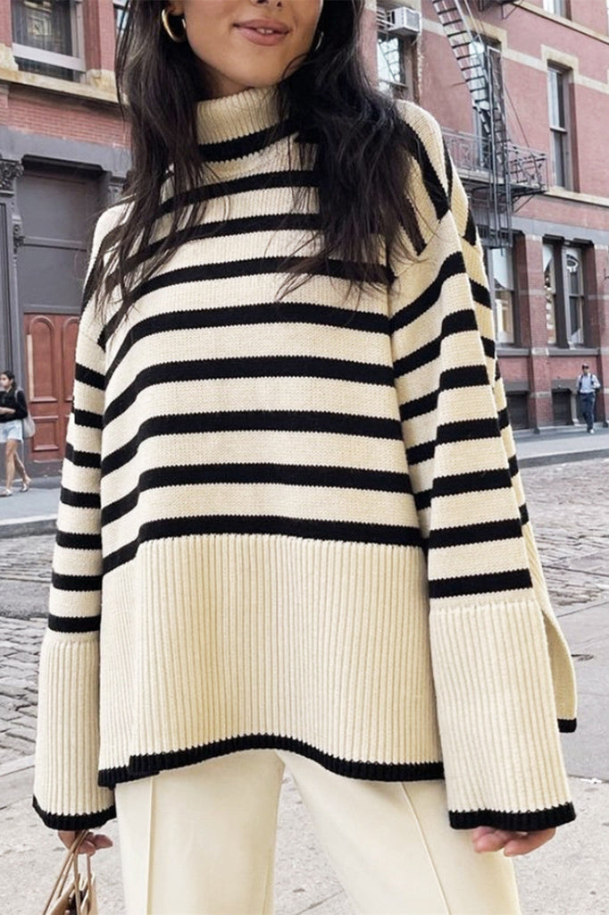 WOLFF High Street Stripes Rollkragenpullover