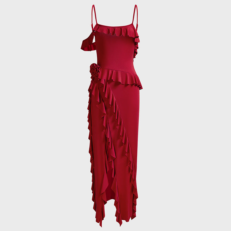 Damen Cocktailkleid mit elegantem Rüschendesign und taillierter Silhouette WOLFF