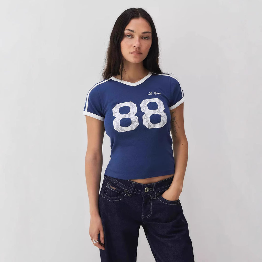 Damen sportliches Kurzarm-T-Shirt mit auffälligem Spitzenmotiv WOLFF
