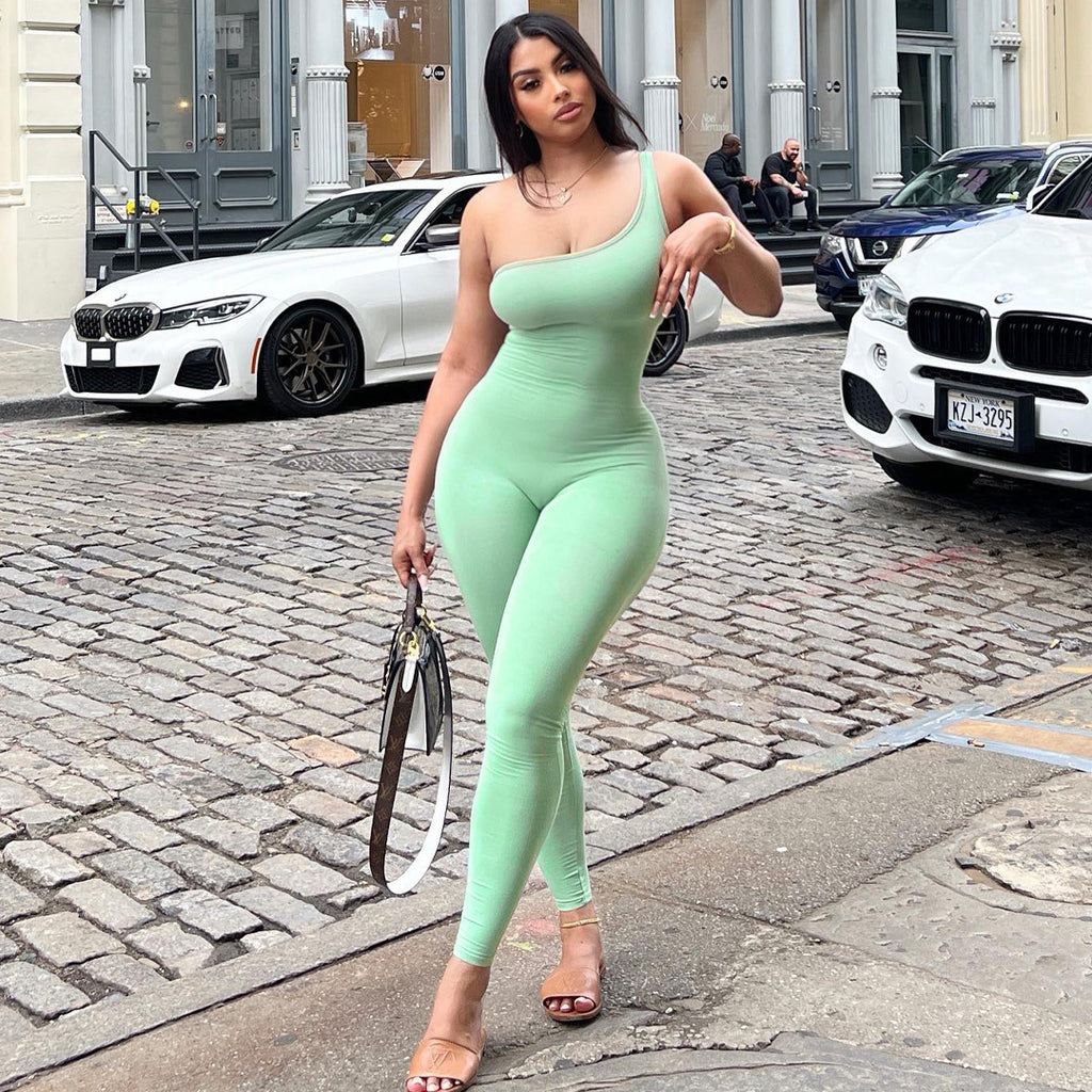 Damen Asymmetrischer Langarm-Jumpsuit mit figurformendem Schnitt WOLFF